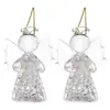 Ventas Directas de Fábrica Mini Adornos de Ángel Colgantes Colgante de Ángel Transparente de Vidrio Decoraciones Estacionales Festivas