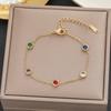 100 Pulseiras Europeias e Americanas Cor Dourada 18k Aço Titânio Sem Cobre Femininas Simples Versátil Elegante Ins Moda Personalizada Joias de Mão