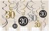Fornecimento de enfeites espirais de aniversário para adultos 30 anos 40 anos 50 anos 60 anos decoração de festa de aniversário PVC espiral