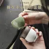 Xícara de Chá de Cerâmica Bruta Copo Único Mestre de Cerimônia do Chá Copo de Degustação de Chá Japonês Criativo Retrô Kung Fu Pequena Xícara de Chá Conjunto de Chá