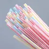 Creativas Pajitas Extendidas Flexibles para Leche de Soya, Jugo, Bebida, Té con Leche, Desechables, Coloridas, de Codo, Pajita Colorida