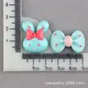 Materiales Accesorios de Pelo de Conejo Tocado Lunares Niños DIY Pegamento Cremoso Accesorios de Resina de Dibujos Animados Pajarita Accesorios para Funda de Teléfono Móvil