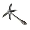 Ancla Plegable Ancla de Barco Bote de Goma Kayak Bote Inflable Pesca Ancla de Acero al Carbono 4 6 8kg
