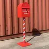 Buzón Decorativo para Patio Buzón Letrero de Hierro Estilo Europeo Caja para Periódicos Adornos Accesorios para Fotografía De Pie Estilo Retro Industrial