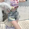 Shorts de Mezclilla Rasgados para Mujer Verano Nuevo Delgados Rap Pantalones Calientes para Spice Girls Pequeños de Cintura Alta Sexy Forma A Pierna Ancha.