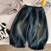 Pantalones Vaqueros para Niños Bangcheng 2026 Invierno Nuevo Estilo Patchwork Infantil Más Terciopelo Pantalones Casuales Pantalones Versátiles para Bebé Dropshipping