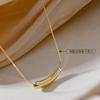 Collar Berenjena Codo para Mujer Simple Irregular Personalidad Nicho Diseño Sensación Colgante Estilo Frío Celebridad de Internet Cadena Clavícula