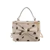 Bolso Cruzado Retro de Lunares y Corazón para Niña Bolso de Hombro Moda Niñas Bolso de Cadena Nuevo Bolso Cubo Pequeño para Niñas