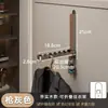 Cabide de porta dobrável em madeira de nogueira, aço carbono, instalação sem furos, adequado para quartos, banheiros e closets, para guardar roupas e acessórios
