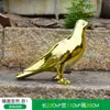 Adornos de Paloma Simulada Esculturas de Pájaros Animales Adornos Exteriores de Acero Inoxidable Imitación Cobre Decoraciones para Patio Jardín Interior
