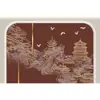 Papel pintado de techo rojo retro estilo chino fondo decorativo mural de pared tridimensional atmosférico edificio de palacio Papel pintado de palacio