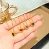 Cor duradoura, colar de contas douradas coloridas, moderno e luxuoso, corrente de clavícula multicolorida, versátil e única, colar dourado areia com toque de alta qualidade
