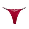 Dropshipping! 1044t Tanga Sexy com Strass Renda Costurada de Seda Gelada Tira Fina Sexy de Corte Alto Calcinha para Mulheres