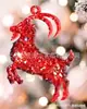 Adornos navideños de árbol de Navidad rojos de acrílico lindos transfronterizos con diseños de ovejas