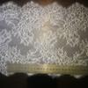 Encaje de doble pestaña de nailon no elástico, 25 cm de ancho, código de barras, hecho a mano, para ropa interior de boda, accesorios de encaje en stock