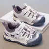 Zapatillas Deportivas de Malla para Niñas Otoño Nuevo Estilo Dibujos Animados Gato KT Velcro Transpirables Antideslizantes Zapatos para Niños Zapatos Tipo Papá para Niños
