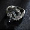 Anillo Viper vintage europeo y americano de apertura de anillo anillo de serpiente de cascabel enrollada moda personalidad para hombres y mujeres anillo de serpiente animal