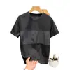 Camiseta de manga corta de seda de hielo para hombre, de verano, fina, holgada, de media manga, con cuello redondo, estilo montañés, ropa informal de moda.