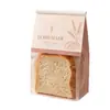 Bolsas personalizadas para tostadas, bolsas de embalaje a prueba de aceite selladas de grado alimenticio, bolsas de pie selladas con alambre para hornear pan de ocho lados