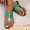 Sandalias Planas de Playa Verano 43 Estilo Nuevo Lujo Ligero Alto Valor Playa Tamaño Grande Elegantes Chanclas Casuales para Usar en el Exterior