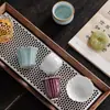 Cinco Hornos Famosos, Tazas de Té Culturales y Creativas de la Ciudad Prohibida, Tazas de Maestro de Gama Alta, Juego de Caja de Regalo, Regalos para Personas Mayores y Clientes, Recuerdos con Logo