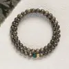 Pulsera de Sándalo Verde Mu Shang Hua para Mujer, Fresca y Elegante, Nueva Pulsera de Sándalo Estilo Chino, Pulsera de Juego Cultural de Madera Estilo Chino Retro