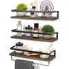 En Stock Estilo Europeo Estante Decorativo Flotante Divisor de Baño Estante de Almacenamiento Cocina Sala de Estar Hierro Forjado Montado en Pared Estante de Exhibición de Adornos