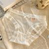 Ropa interior antibacteriana grado 7A para niñas, ultradelgada, seda de hielo, sin costuras, transpirable, amigable con la piel, secado rápido, tiro medio, entrepierna de algodón, calzones para mujer