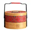 Caja de Regalo de Pasteles de Luna del Festival de Mediados de Otoño 2026, Set de 8 Piezas, Pasteles de Luna de Centro Líquido Estilo Cantonés, Caja Portátil de Doble Capa, Empaque para Regalo