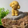 Talla en Madera de Tuyo Taihang Adornos para Mascotas Perro Bulldog Teddy Golden Retriever Juguetes de Talla en Madera Maciza Animales Finamente Tallados Mascotas Lindas