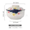 Tarro Doméstico de Cerámica Estilo Chino Resistente a Altas Temperaturas para Almacenar Carne, Aceite, Manteca de Cerdo, Aceite de Chile, con Tapa, Bol Especial para Sal, Tarro de Condimentos