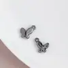 Novo Pingente 3D de Liga de Cão Dachshund Coração Borboleta para Corrente de Celular Brinco Colar Chaveiro Acessórios