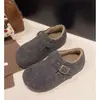 Sapato Birkenstock Totalmente Coberto em Alta Venda 2026 Inverno Novo Birkenstock de Feltro de Lã com Forro de Lã Slip-on Fivela Sapato de Pelúcia Pelo Algodão