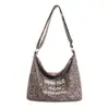 Bolso de Hombro Retro Americano con Estampado de Leopardo Estilo Perezoso Versátil Bolso de Mano Bolso de Hombro Gran Capacidad Bolsa de Compras para Viajes