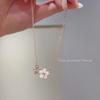 Japonês e coreano novo colar de flor de cerejeira rosa design de nicho feminino oco flor de diamante clavícula cadeia pequeno colar fresco
