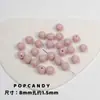 Colección de Cuentas Redondas Acrílicas de Color Sólido Pulsera Collar Cadena para Teléfono Móvil Cuentas Agujero Recto Básico Joyería Colorida Cuentas Sueltas