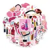 54 Adesivos de Desenho Animado Graffiti Rosa para Cosméticos Decoração Transfronteiriça Adesivos para Geladeira Mala Caderno Atacado