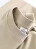 Camiseta de Algodão Puro Pesado 230G Gola Pequena Manga Curta Verão Masculina Americana Solta Cor Sólida Branca Nova Camiseta Top para Homens e Mulheres