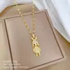 [Aço Titânio] Mochila para Menina, Luxuosa e Elegante, Lindo Colar Full-Diamond para Mulheres, Corrente Versátil para Clavícula, Corrente de Aço Titânio