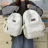 Mochila Versátil Simple para Estudiantes de Gran Capacidad Mochila con Diseño Lindo de Nicho Japonés Mochila Encaje Femenina