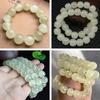 Pulsera Ojo de Gato de Jade Afgano, Pulsera de Cuentas de Jade de Seda, Cadena de Cuentas de Jade Verde para Hombres y Mujeres, Regalo del Festival del Bote del Dragón