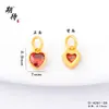 Fuerte retención de color Oro vietnamita accesorios DIY 4 colores circonita incrustada colgante de corazón pulsera pulsera collar accesorios dorados