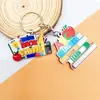 Nuevo Producto Más Vendido Transfronterizo: Llavero de Madera Impreso con Estilo Universitario Juvenil para la Temporada de Graduación, Colgante para Mochila Pequeña, Regalo Pequeño
