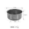 Tazón Redondo de Acero Inoxidable 304 de una Sola Capa para Snacks Vintage, Tazón de Arroz Comercial con Acabado Desgastado, Tazón Espesado para Cocinar Huevos al Vapor para Uso Doméstico