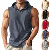Chaleco con Capucha de Verano Estilo Americano Nuevo 2026 para Hombre, Chaleco sin Mangas con Cremallera para Entrenamiento Deportivo y Fitness