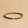 Pulseira Simples de Sândalo Fina e Delicada Pulseira de Sândalo Verde Estilo Étnico Retrô Feminino Cordão de Mão Masculino Estudante Casal Círculo Único