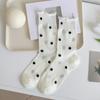 Calcetines Grises Holgados, Algodón Puro, Calcetines de Verano Finos para Mujer con Puntos, Calcetines Largos Estilo Ballet, Calcetines de Verano Transpirables de Zhuji