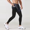 Suministro del fabricante: Pantalones de Compresión Reflectantes Dos en Uno para Correr con Estampado de Logo, Pantalones Largos de Fitness para Exteriores para Hombres, Hechos a Medida y Moldeadores