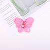 Pinzas para el pelo, accesorios decorativos de mariposa, bricolaje, nuevas cuentas para uñas, bordado doble, parche de mariposa de 5 cm, pegatina de tela