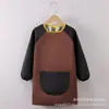 Avental infantil impermeável roupas de pintura macacão de manga comprida anti-vestir creche babador de comer logo de pintura impressão